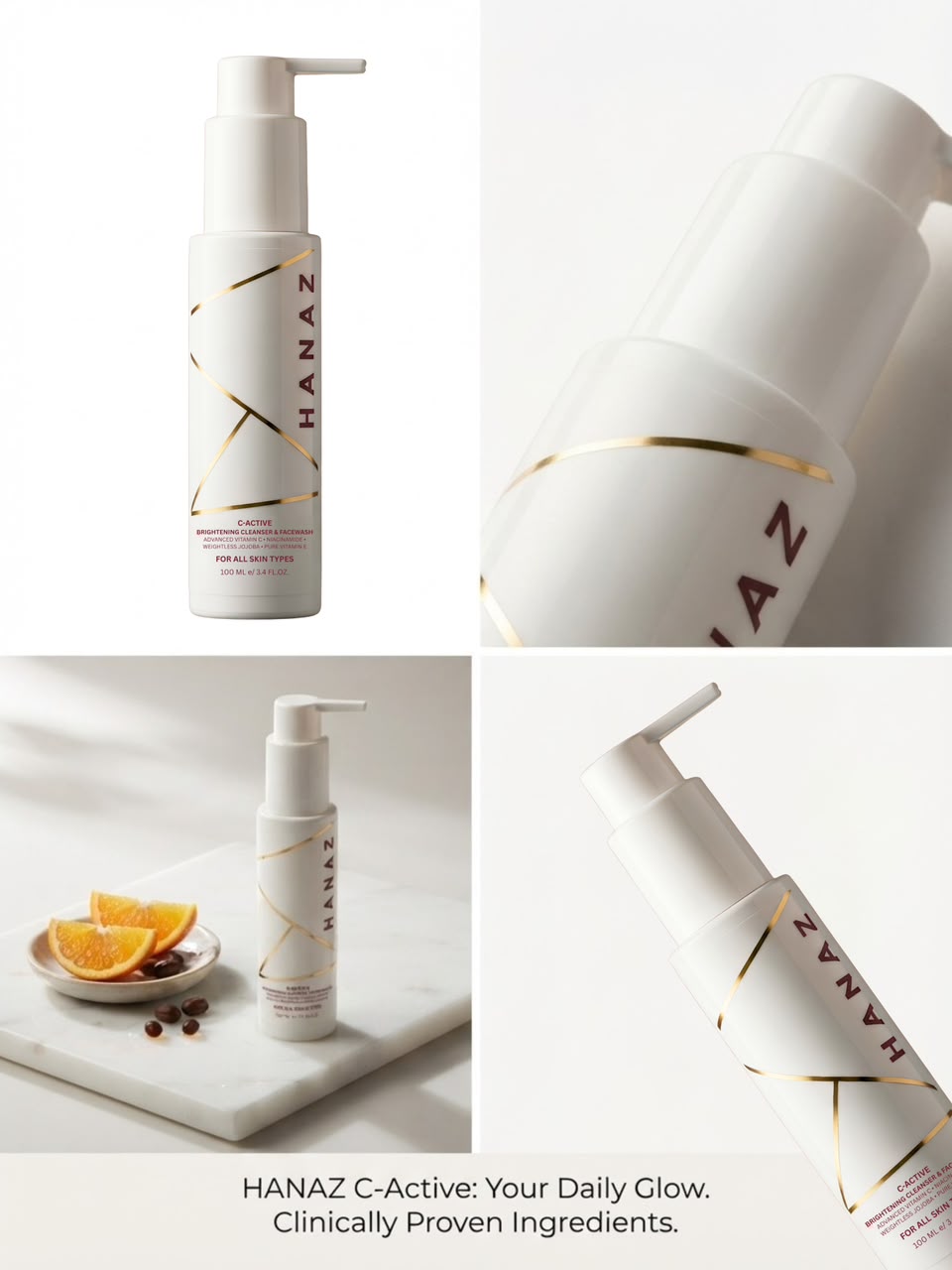 HANAZ C-Active Brightening Cleanser & Face Wash