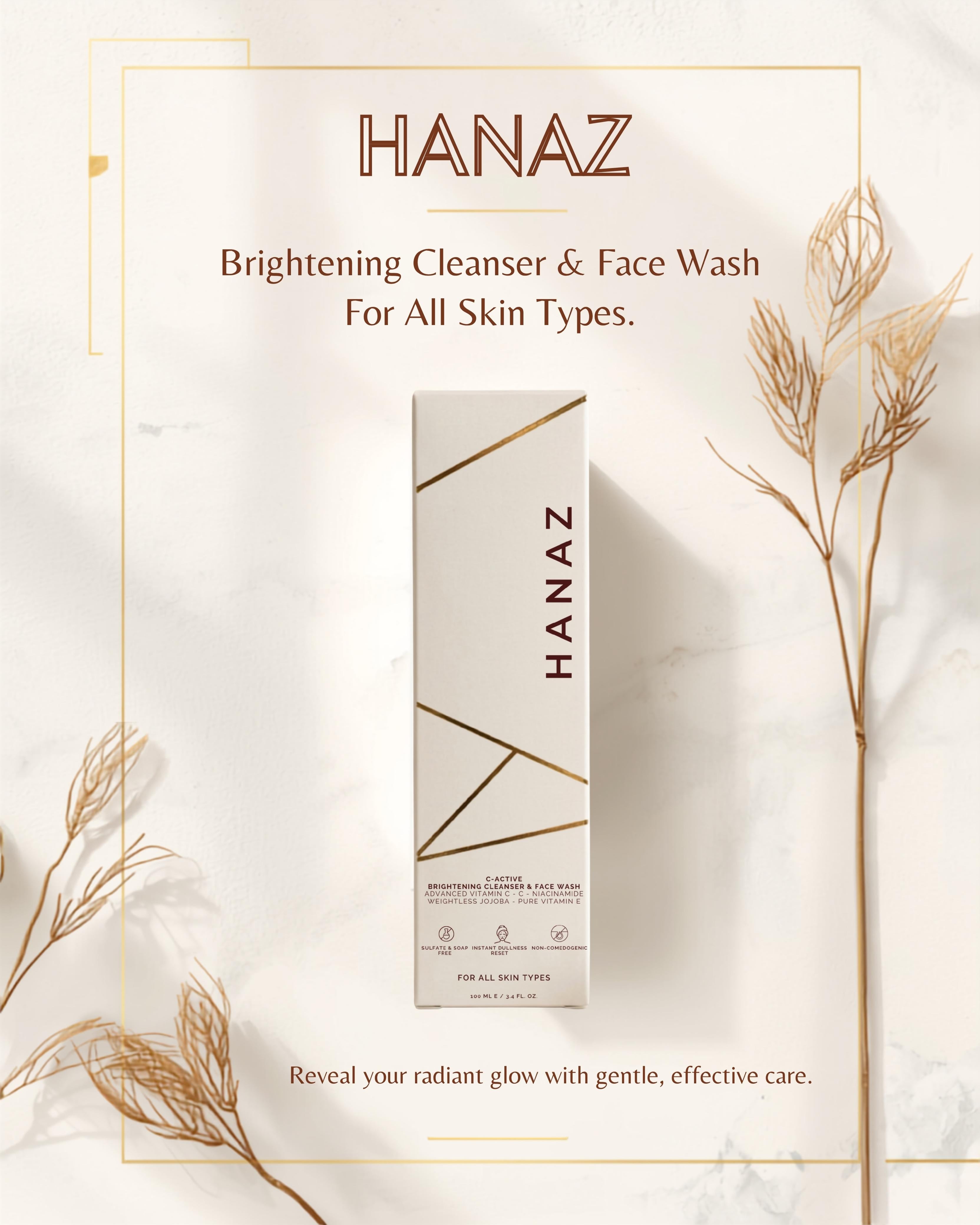 HANAZ C-Active Brightening Cleanser & Face Wash